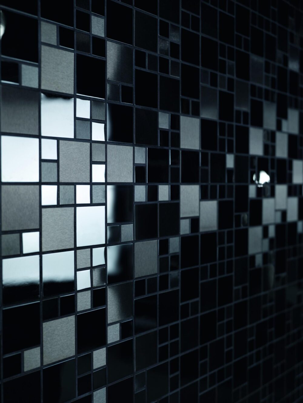 Matrix Black Mosaic For Walls