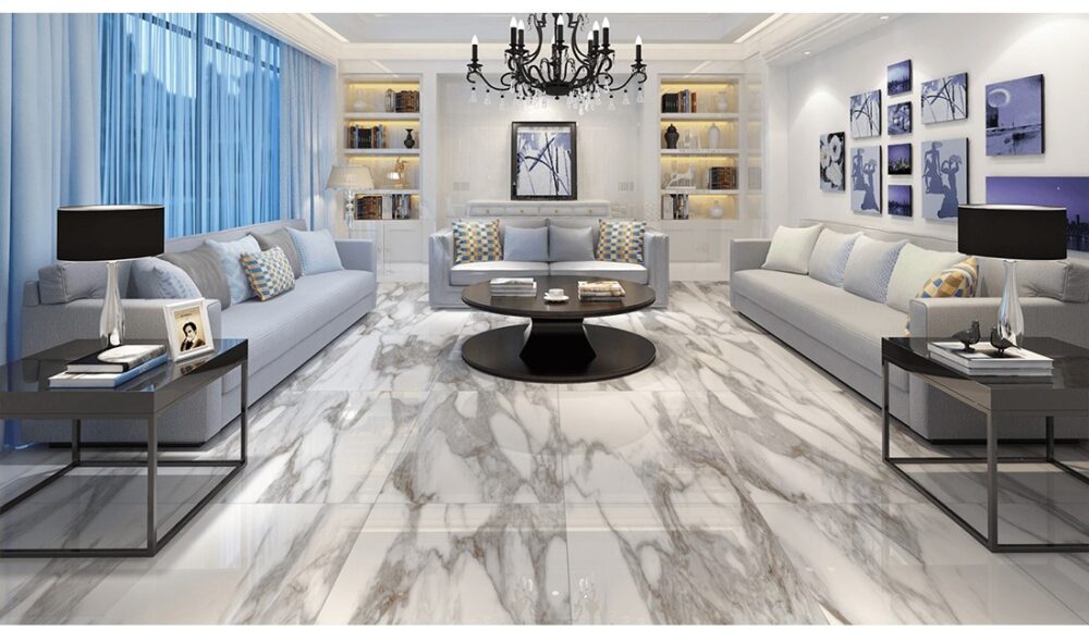 Oro Calcutta White Polished Porcelain Tile