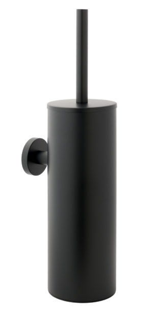 VOS Matt Black Toilet Brush Wall Mounted