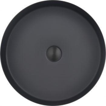 VOS Matt Black Matt Black Grade 316 Stainless Steel Counter Top round Basin