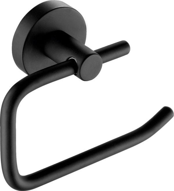 VOS Matt Black Toilet Roll Holder