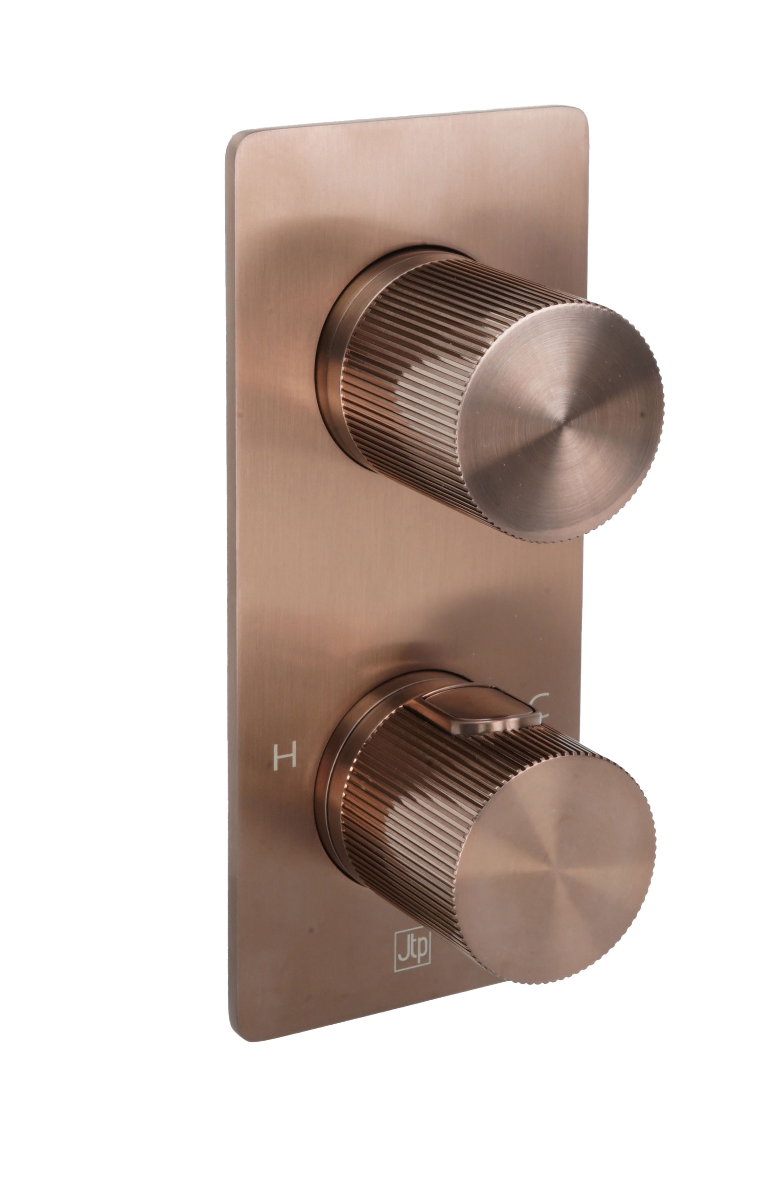 EVO Brushed Bronze concealed 2 outlet shower valve