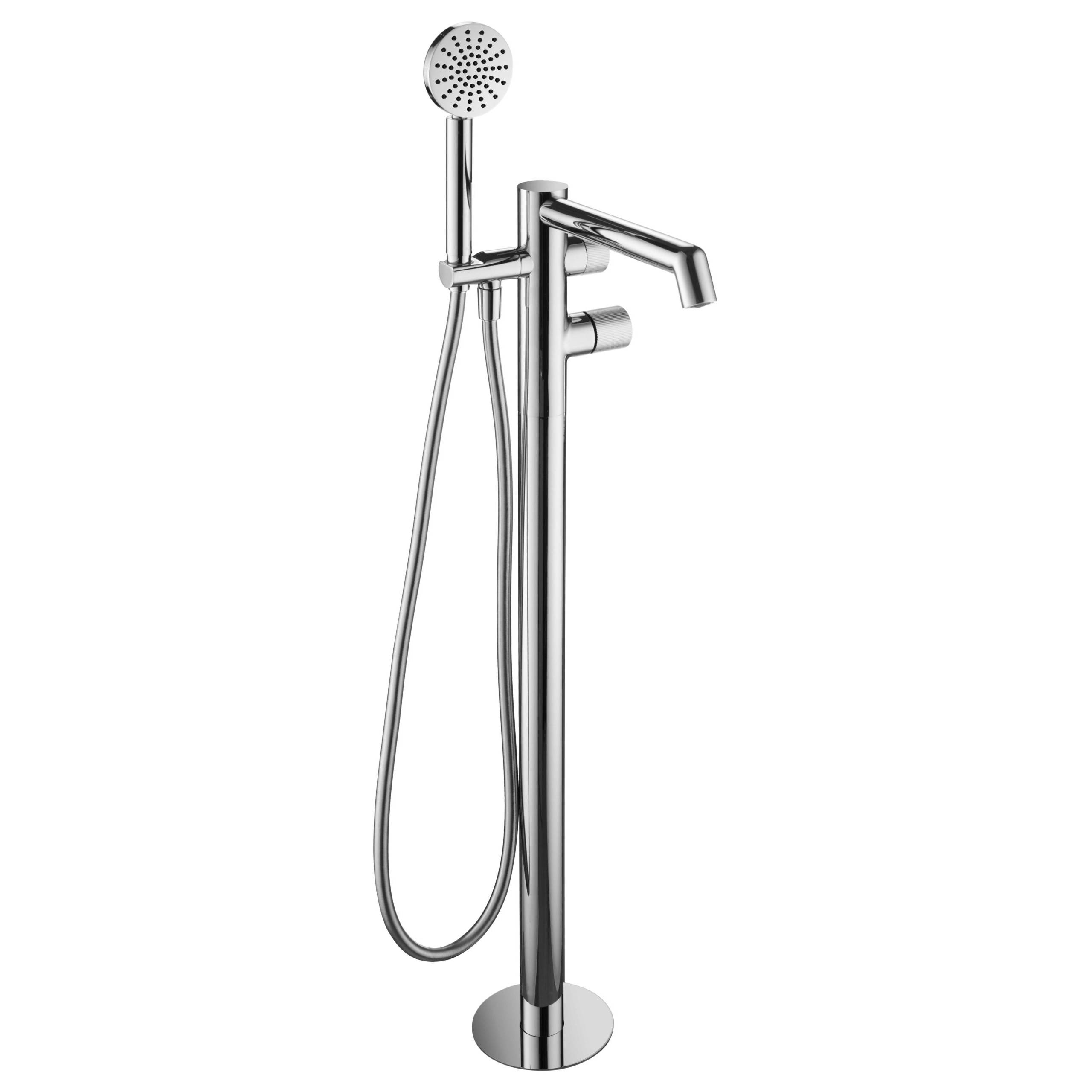 EVO Chrome standing bath shower mixer no lever with kit