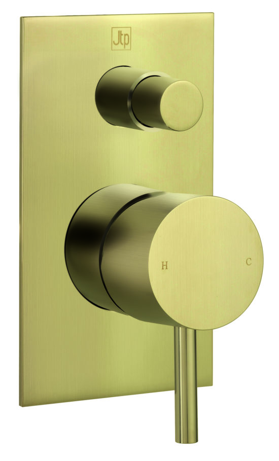 VOS Brushed Brass single lever diverter valve