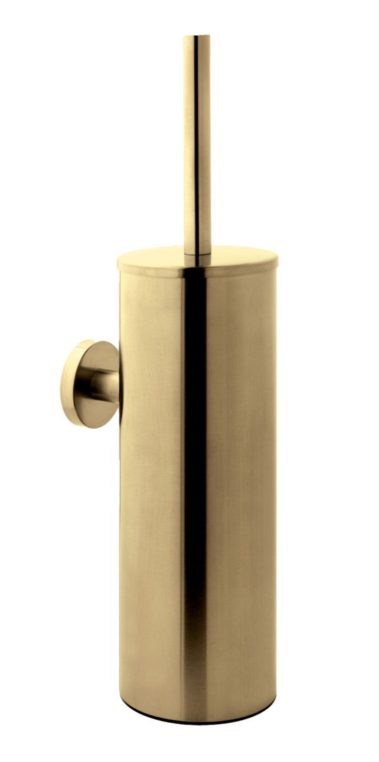 VOS Brushed Brass Toilet Brush Wall Mounted