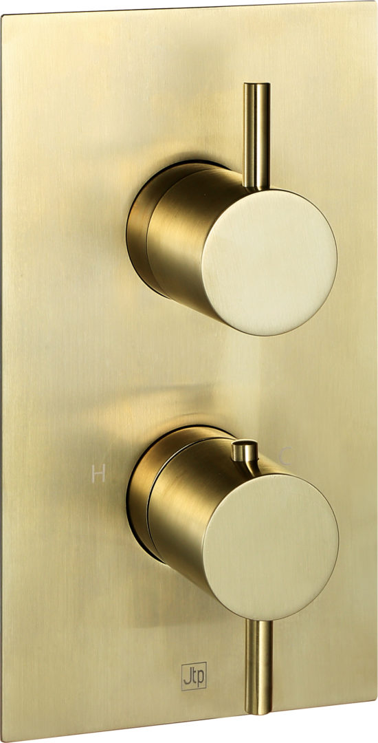 VOS Brushed Brass Concealed 1 Outlet Shower Valve