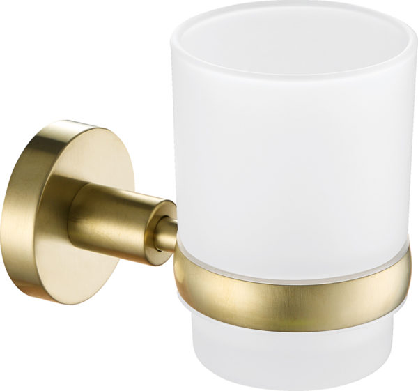 VOS Brushed Brass Tumbler Holder