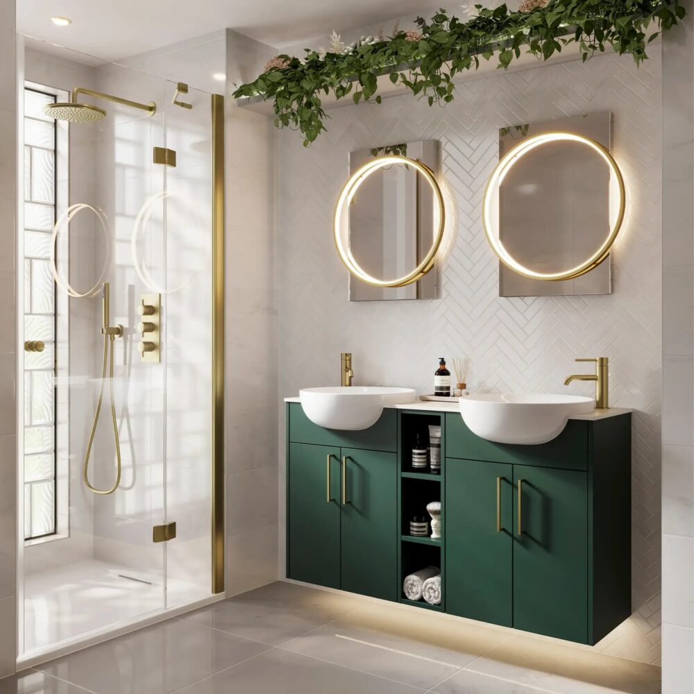 Solas Round Illuminated Bathroom Mirror By HIB