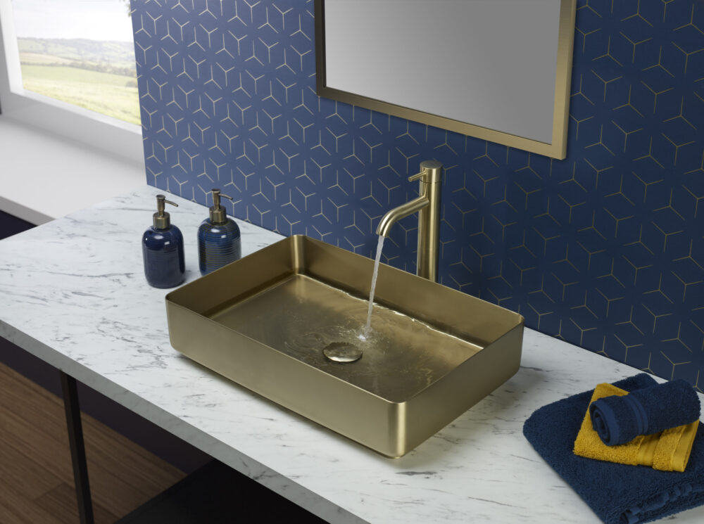 VOS Brushed Brass Taps By JTP