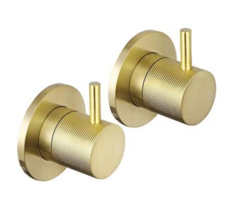 VOS Brushed Brass wall valves Designer Handle