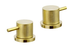 VOS Brushed Brass Panel Valves Designer Handle