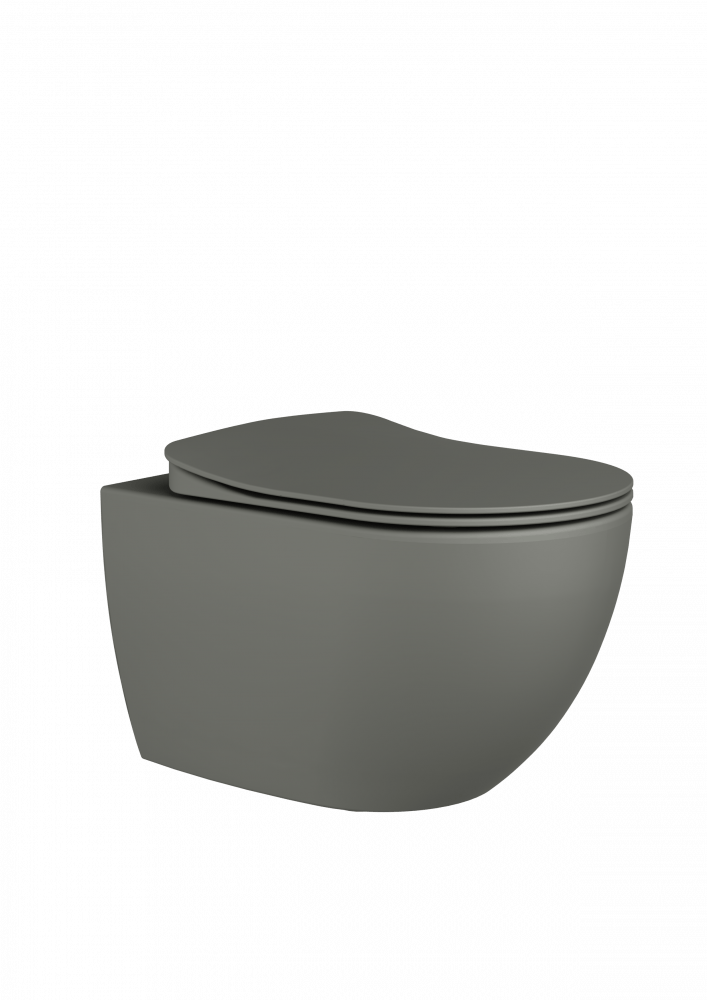 Free Rim-Off Wall Hung Pan - Cool Grey