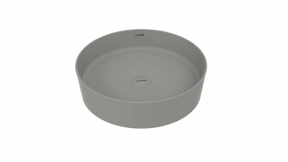 Loop Round Bowl Washbasin Ø45 cm Cool Grey