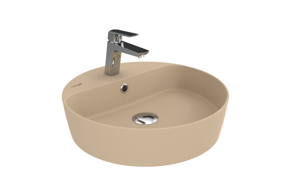 Loop Round Bowl Washbasin 45 cm Matt Cappuccino