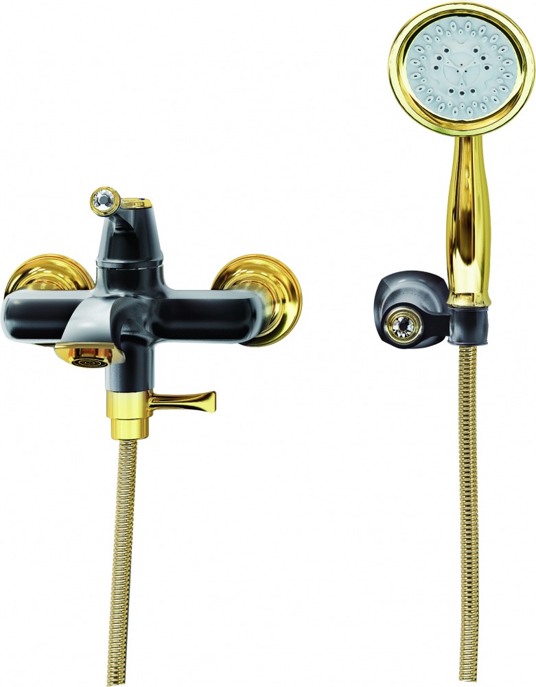 Elegant Bath Shower Faucet - Black&Gold